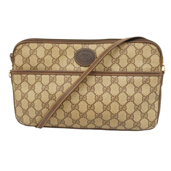 1240001054783 1 Gucci GG Supreme Shoulder Bag Brown