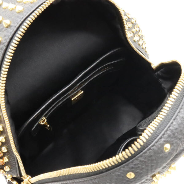 12460261 6 MCM Backpack Leather Studs Rhinestone Black