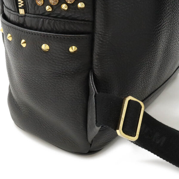 12460261 8 MCM Backpack Leather Studs Rhinestone Black