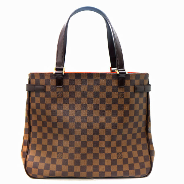 1267 2 Louis Vuitton Uzes Damier Ebene Handbag Brown