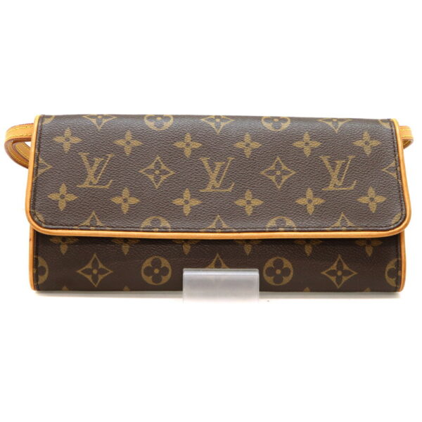 1268 1 Louis Vuitton Pochette Twin GM Shoulder Bag Monogram Canvas Brown