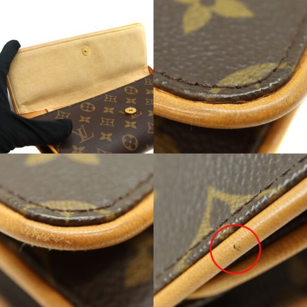 1268 10 Louis Vuitton Pochette Twin GM Shoulder Bag Monogram Canvas Brown