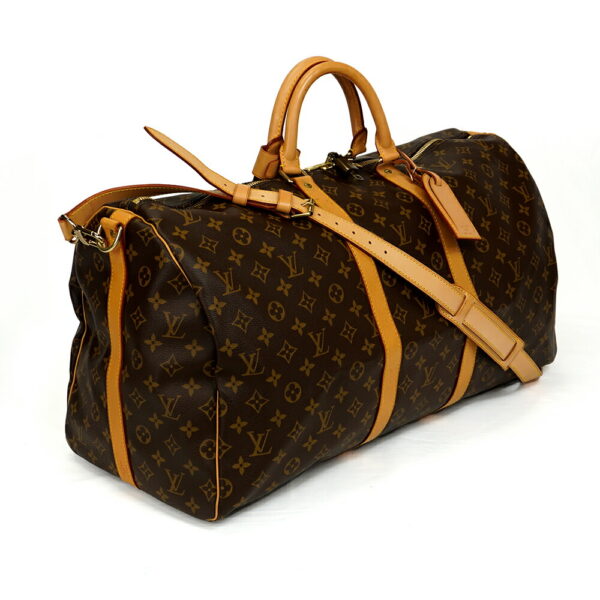 13261 Louis Vuitton Keepall Bandouliere 55 Bag Monogram Brown