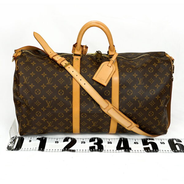 13261 1 Louis Vuitton Keepall Bandouliere 55 Bag Monogram Brown