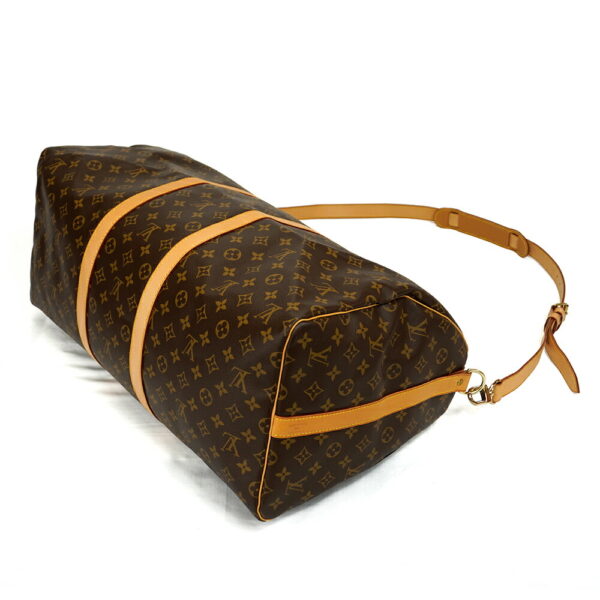 13261 4 Louis Vuitton Keepall Bandouliere 55 Bag Monogram Brown