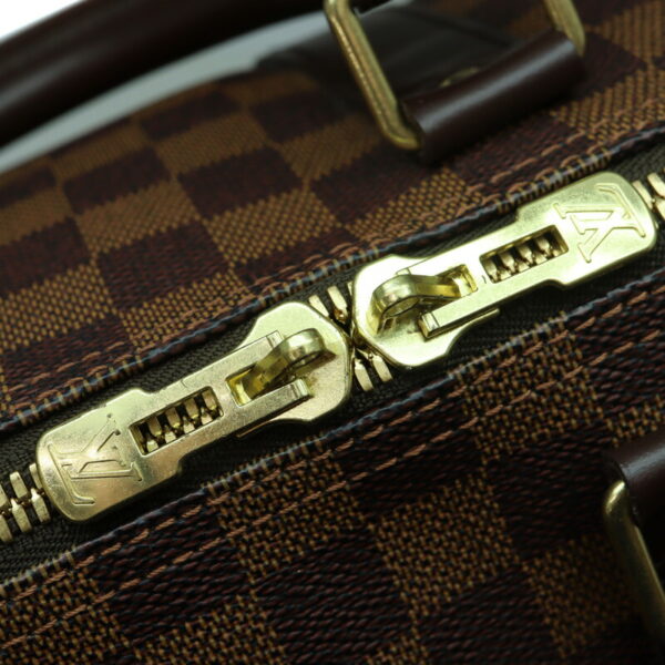 1353 7 Louis Vuitton Keepall 50 Bag Damier Canvas Ebene Brown