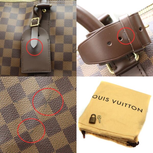 1353 9 Louis Vuitton Keepall 50 Bag Damier Canvas Ebene Brown