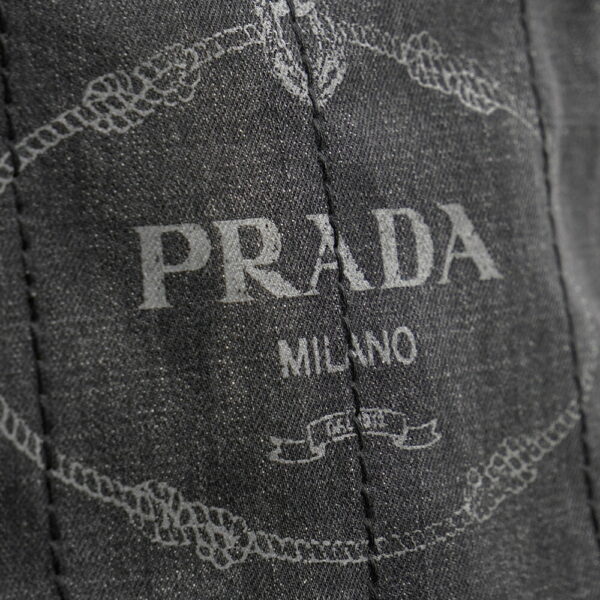 13531 10 Prada 2way Canapa Shoulder Tote Denim