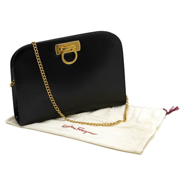 13536 1 Ferragamo Gancini Chain Shoulder Bag