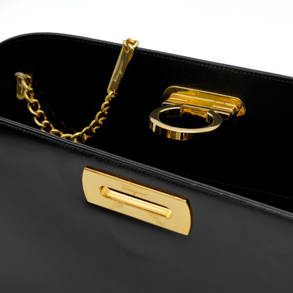 13536 7 Ferragamo Gancini Chain Shoulder Bag