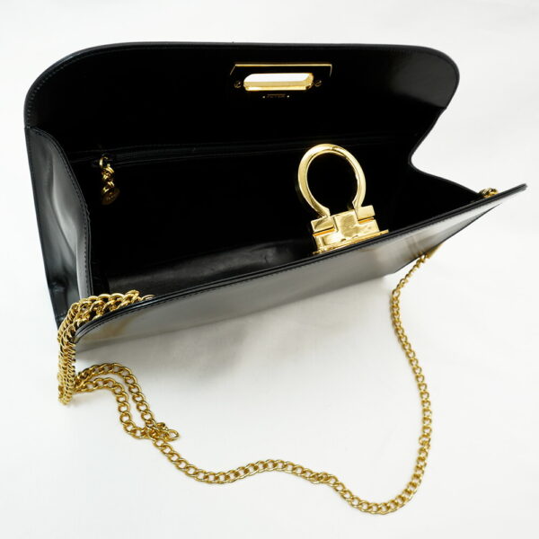 13536 8 Ferragamo Gancini Chain Shoulder Bag