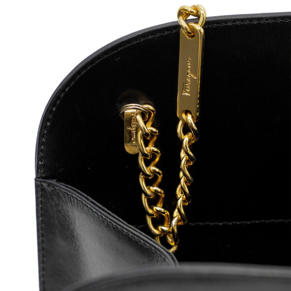 13536 9 Ferragamo Gancini Chain Shoulder Bag