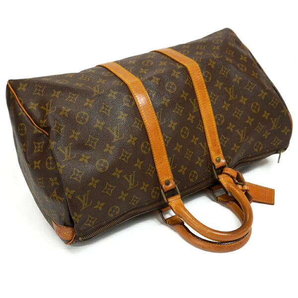 13619 3 Louis Vuitton Keepall 50 Hand Bag Monogram Brown