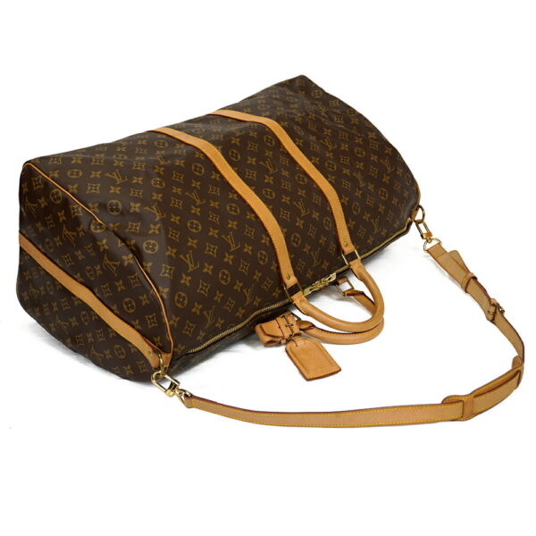 13673 3 Louis Vuitton Keepall Bandouliere 60 Bag Monogram Brown