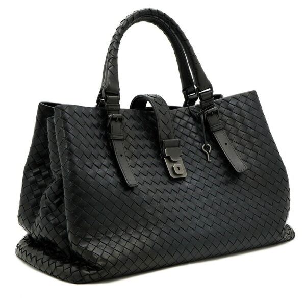 13889 Bottega Veneta Medium Rome Bag Black