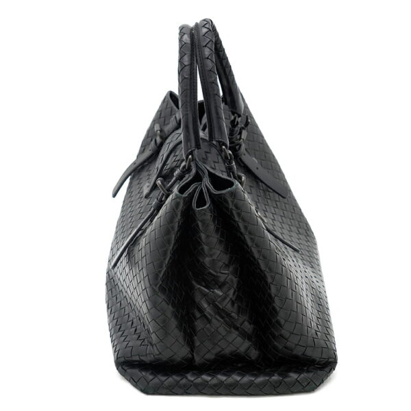 13889 3 Bottega Veneta Medium Rome Bag Black