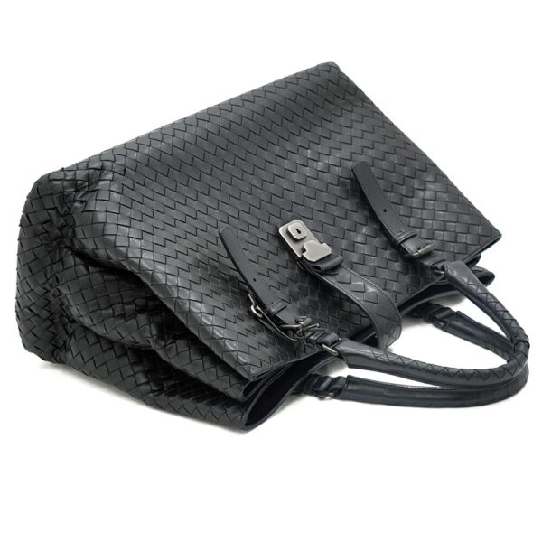 13889 4 Bottega Veneta Medium Rome Bag Black