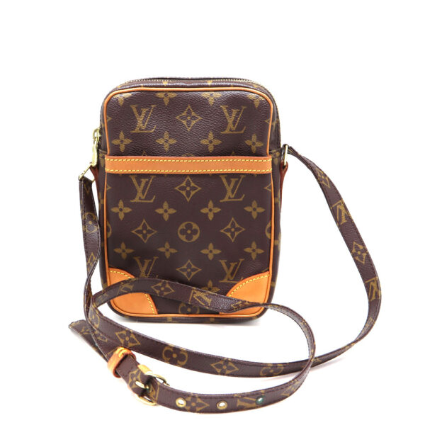 1439 1 Louis Vuitton Danube Monogram Canvas Shoulder Bag Brown