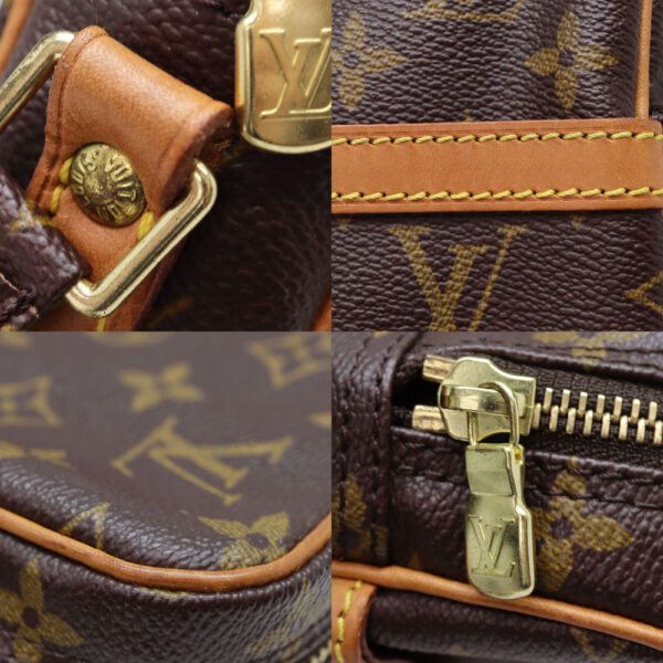 1439 7 Louis Vuitton Danube Monogram Canvas Shoulder Bag Brown