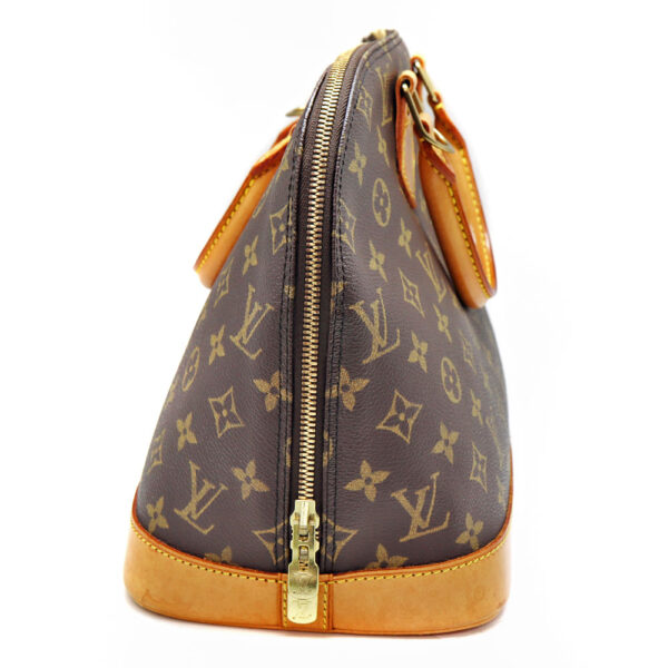 1528 3 Louis Vuitton Alma Monogram Canvas Handbag Brown