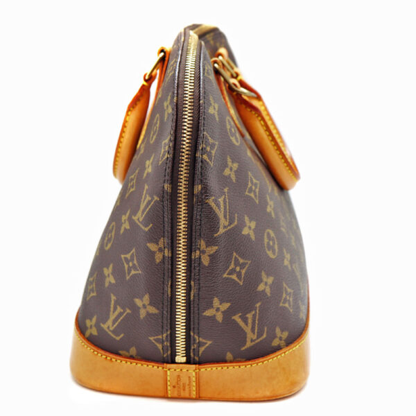 1528 4 Louis Vuitton Alma Monogram Canvas Handbag Brown