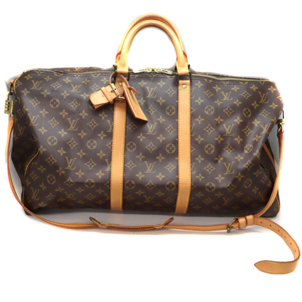 1530 1 Louis Vuitton Keepall Bandouliere 55 Monogram Canvas Bag Brown