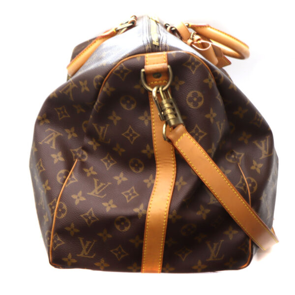 1530 4 Louis Vuitton Keepall Bandouliere 55 Monogram Canvas Bag Brown