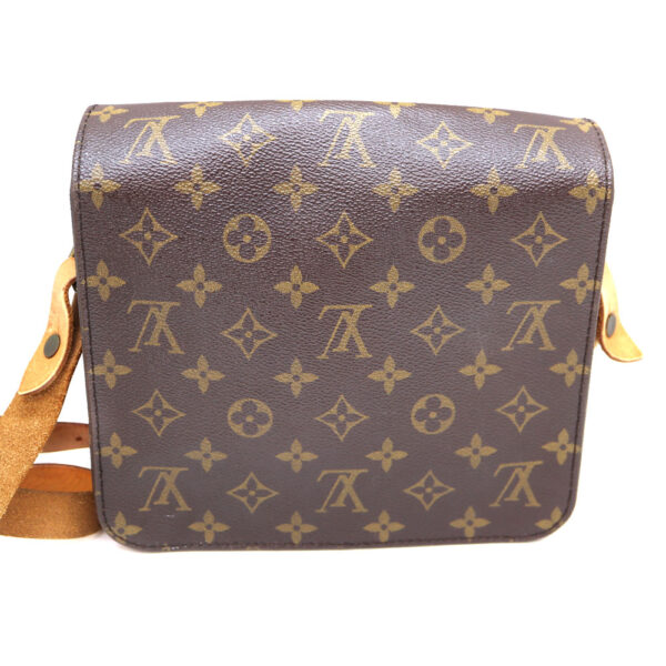 1573 2 Louis Vuitton Cartesier Monogram Canvas Shoulder Bag Brown