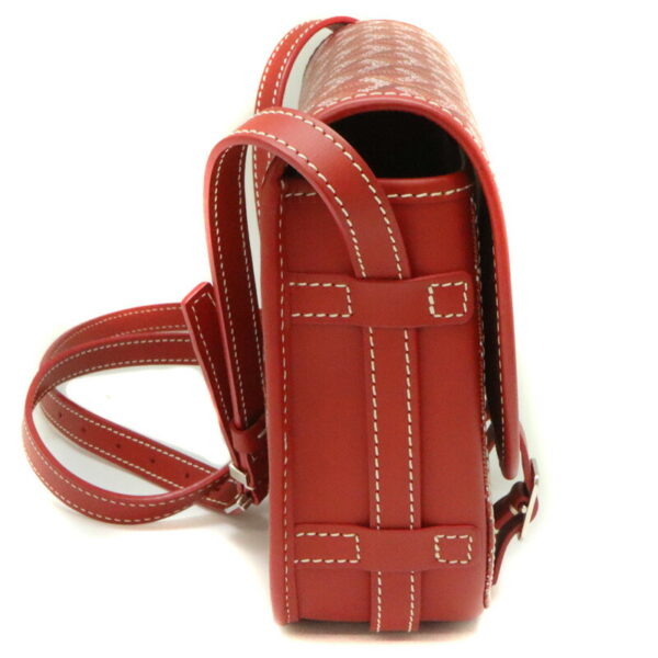 1644 4 Goyard Belvedere PM Shoulder Bag Leather Red