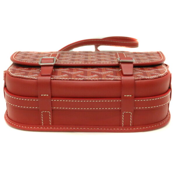 1644 5 Goyard Belvedere PM Shoulder Bag Leather Red