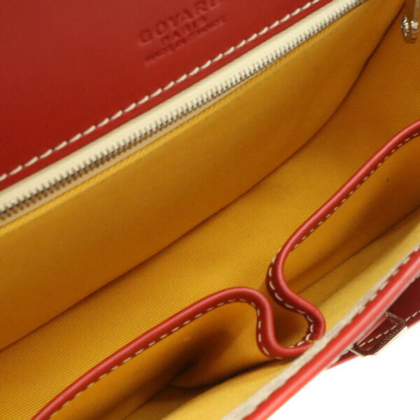 1644 6 Goyard Belvedere PM Shoulder Bag Leather Red