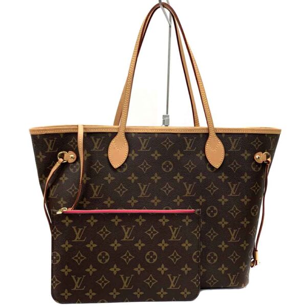 1669 725 1 Louis Vuitton Neverfull MM Tote Bag Canvas Brown