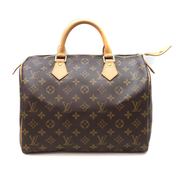 170 1 Louis Vuitton Speedy 30 Monogram Canvas Handbag Brown