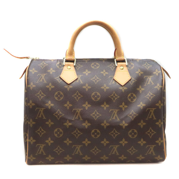 170 2 Louis Vuitton Speedy 30 Monogram Canvas Handbag Brown