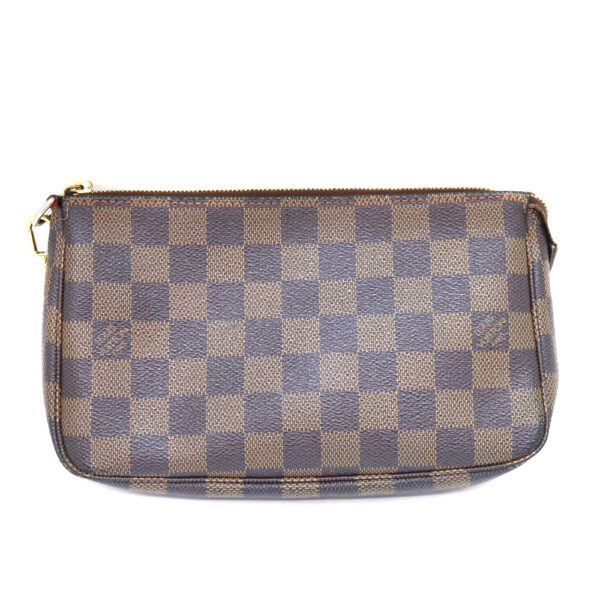 1846 2 Louis Vuitton Pochette Accessoire Damier Ebene Pouch Brown