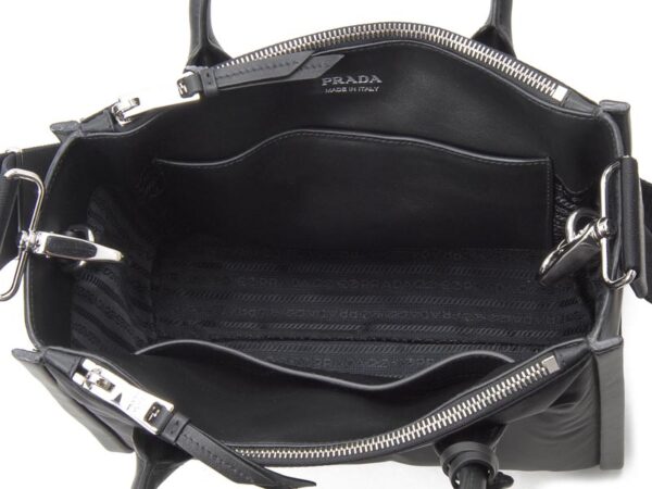 1ba1752bzdf0002ooo 2 Prada Leather 2WAY Shoulder Bag Black