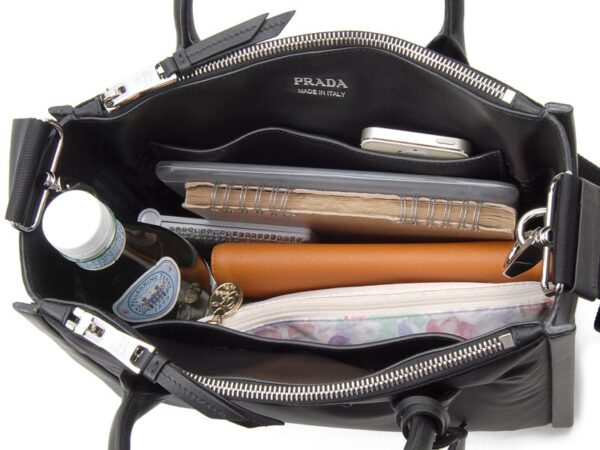 1ba1752bzdf0002ooo 5 Prada Leather 2WAY Shoulder Bag Black