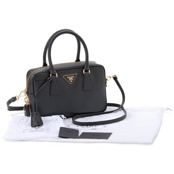 1bb113nzvf0002ooo 3 Prada Leather 2WAY Shoulder Bag Black