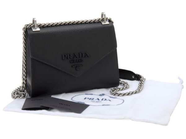 1bd1272erxf0632ooo 3 Prada Monochrome Shoulder Bag Black