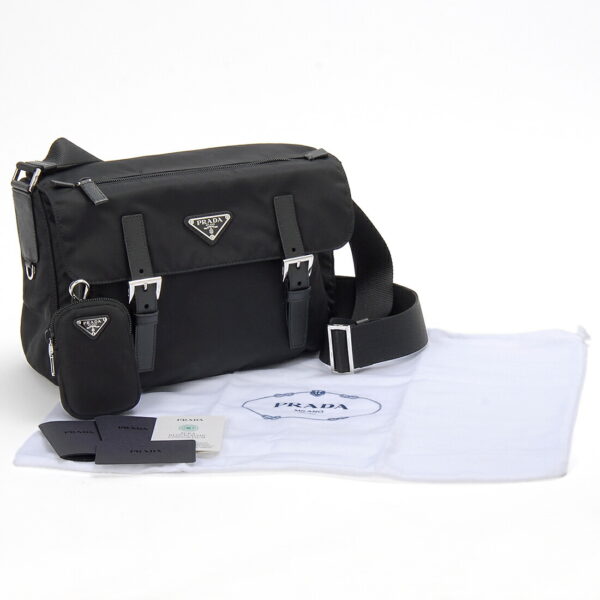 1bd953rv44f0002b1m 3 Prada Nylon Shoulder Bag Black