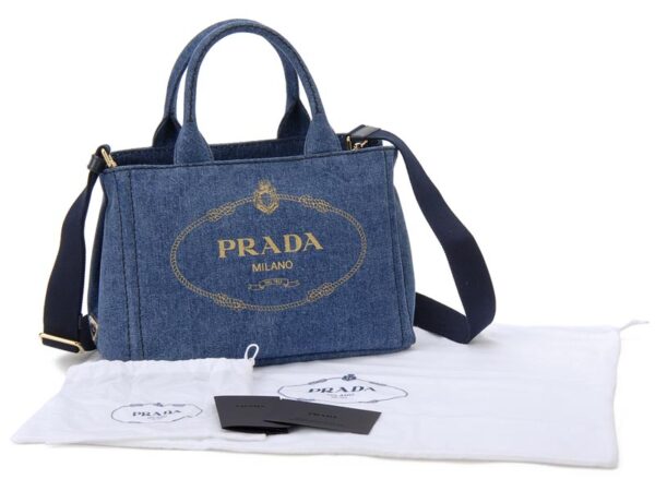 1bg439aj6f0008oyo 3 Prada Canapa 2WAY Shoulder Bag Blue