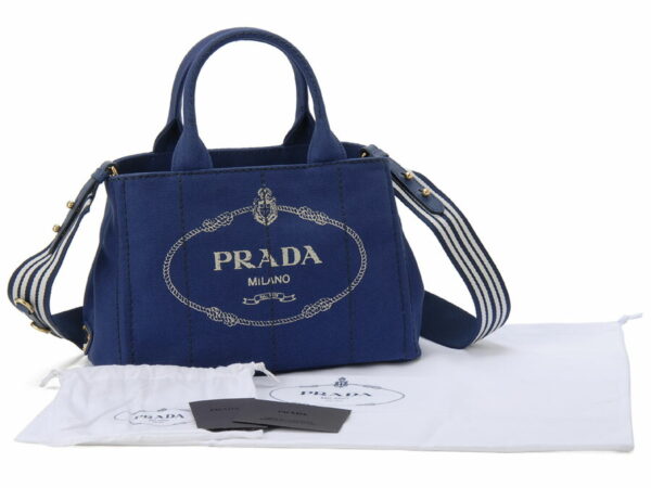 1bg439zkif0ctlroo 3 Prada Canapa 2WAY Shoulder Bag Blue