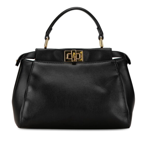 1dcfjr8xqm6gzlqd 3 Fendi Peekaboo 2WAY Handbag Black