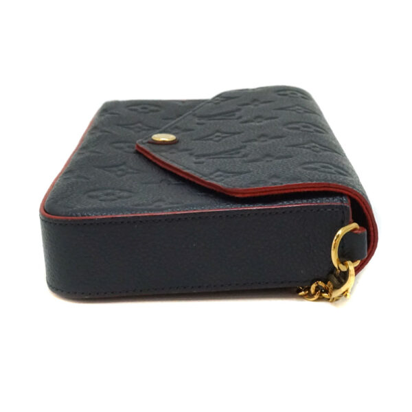 2 Louis Vuitton Pochette Félicie Shoulder Bag Wallet Monogram Empreinte Navy