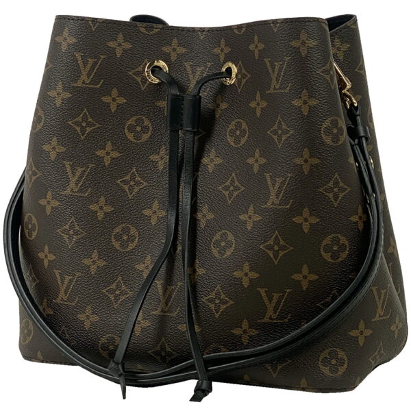 2000006369642 1 Louis Vuitton Neo Noe Drawstring Shoulder Bag Brown Noir Black