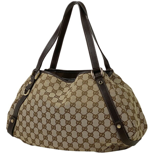 2000009065404 1 Gucci GG Pattern Abby Tote Bag GG Canvas Beige Brown