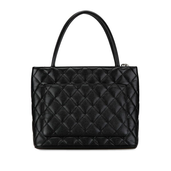 201 57872 3 Chanel Tote Coco Mark Tote Bag Caviar Skin Black