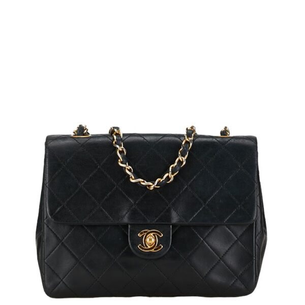 201 57885 1 Chanel Cocomark Mini Matelasse Chain Shoulder Bag Black