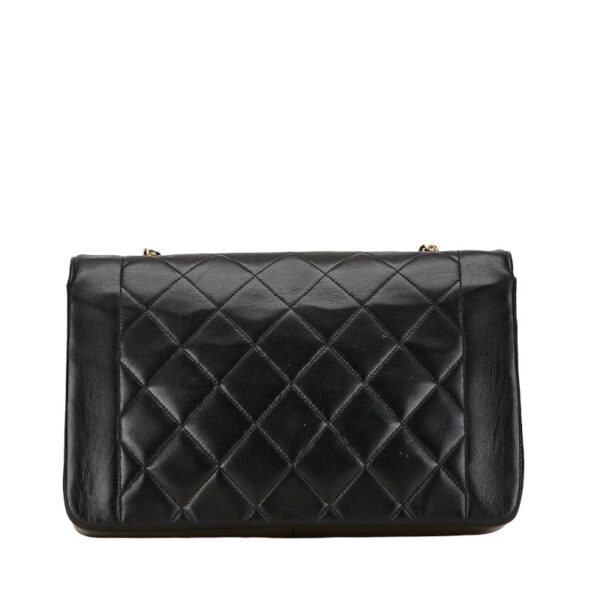 201 62391 3 Chanel Diana 25 Chain Shoulder Bag Lambskin Black