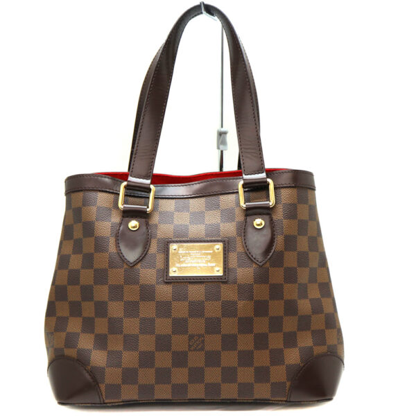 2057 1 Louis Vuitton Hampstead PM Damier Ebene Tote Bag Brown